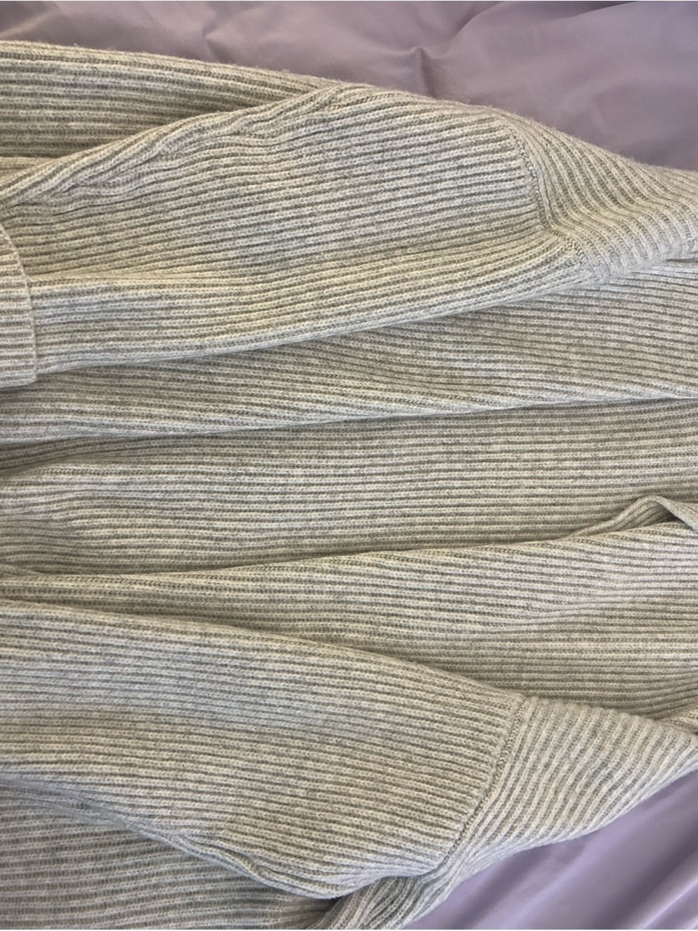 Joie Light Cream Ribbed Open Cardigan